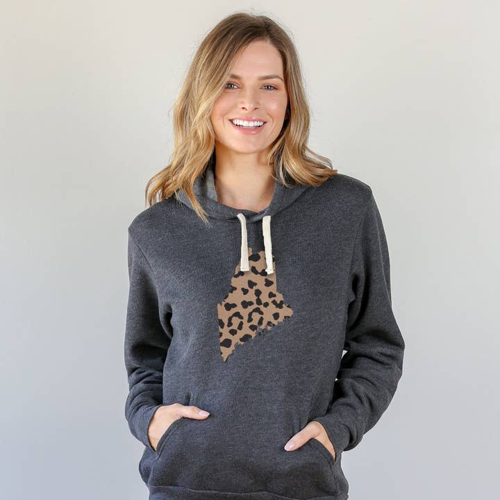 Maine Leopard Pattern Hoodie for wholesale by The Home T