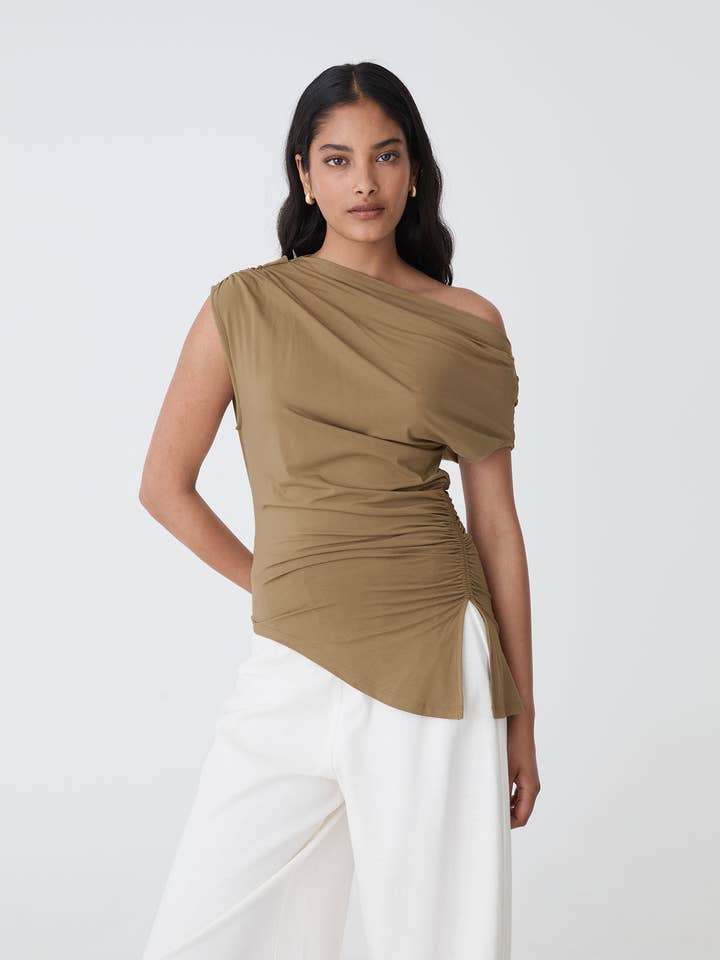 Haut fendu en bambou Keeley pour femme de Forcast pour la vente par Forcast