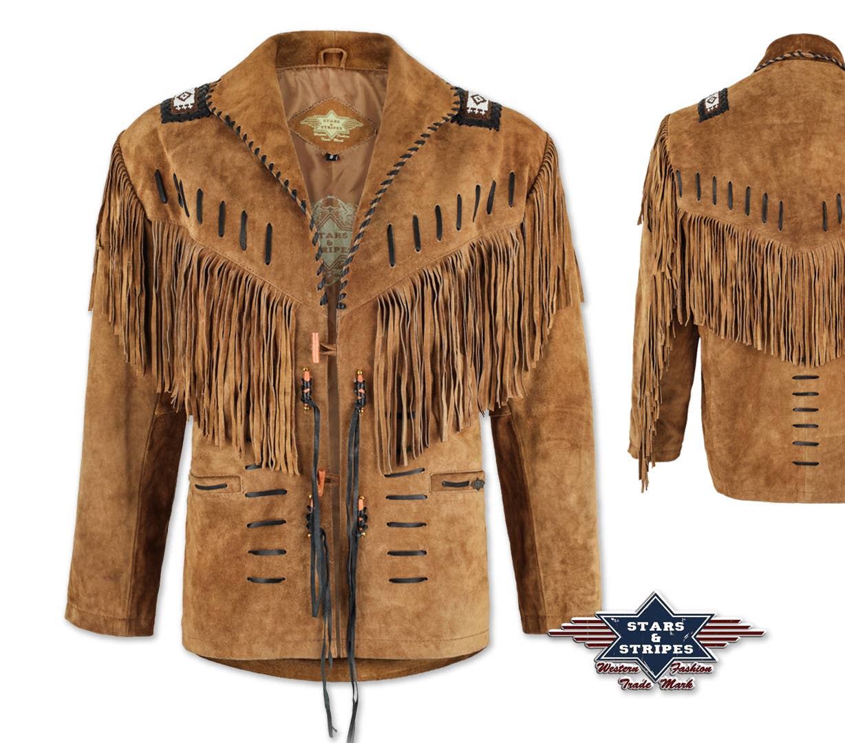 Stars & Stripes® - Wholesale Jacket - Women's - Western leather jacket - buffalo brown2