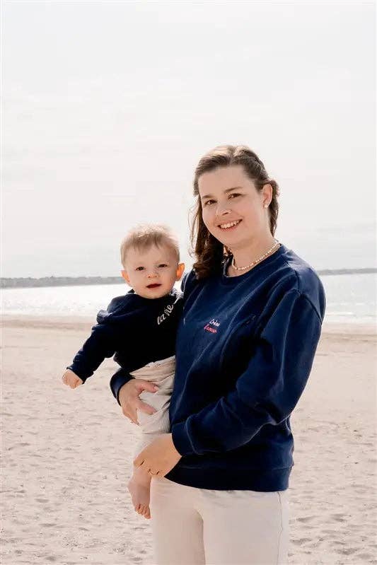 Limky – Sweatshirt - Mulher por atacado – Camisola de Gravidez e Amamentação "Creme de Amor" (Azul-Marinho)3