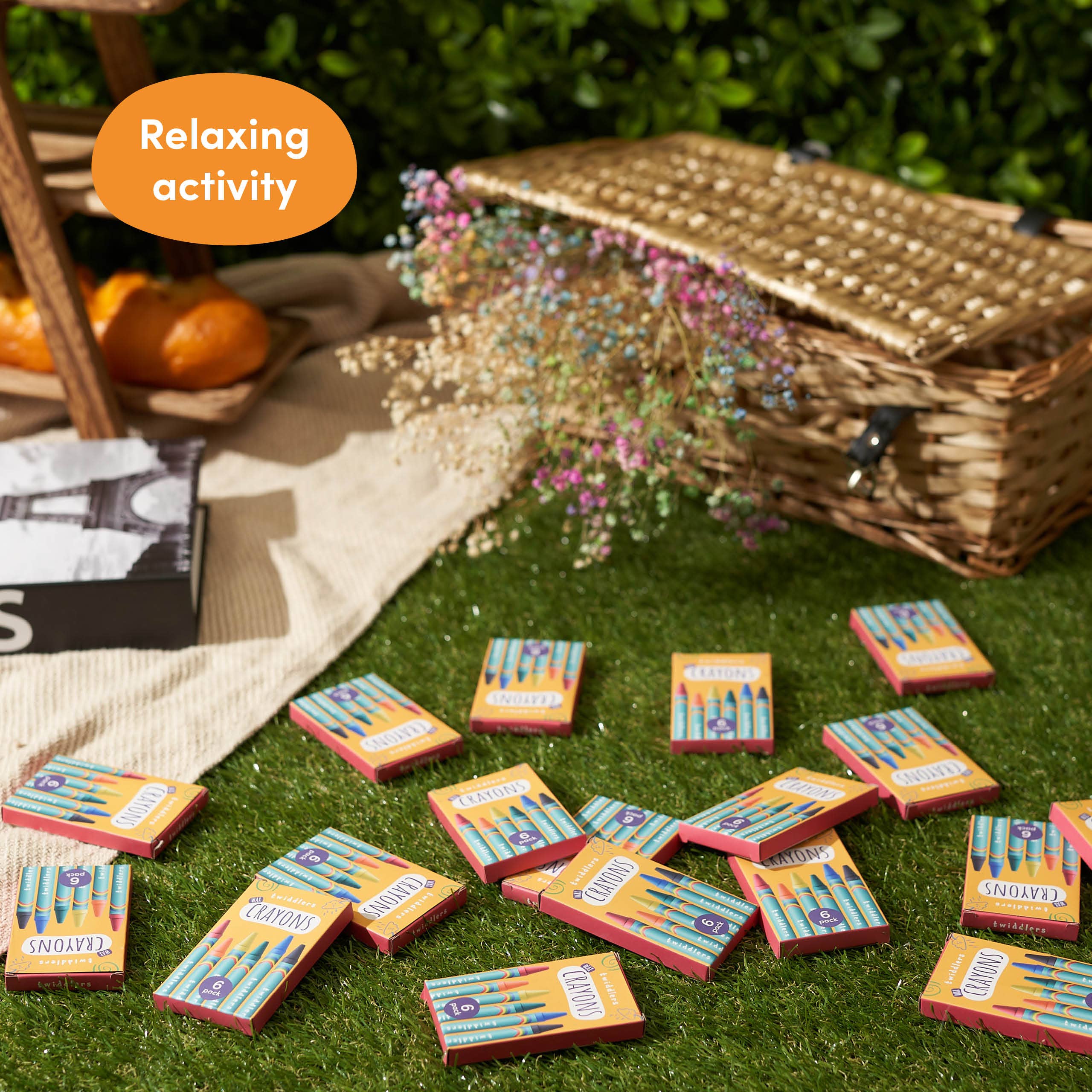 The Twiddlers - Vente Crayon – enfant et bébé - 50 boîtes de crayons de cire pour enfants, 6 crayons par boîte, X 300 4