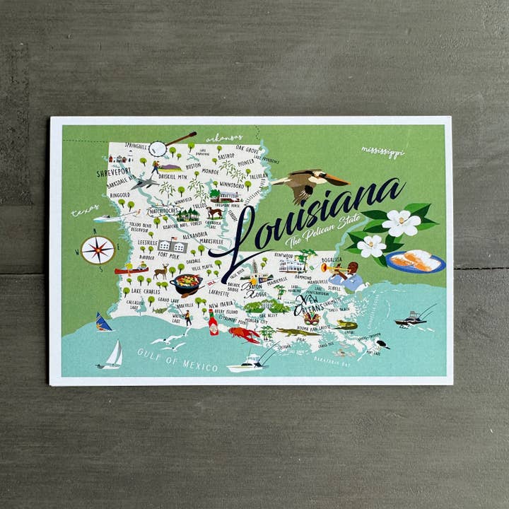 Galleyware - Wholesale Postcard - Louisiana 4" x 6" Postcard