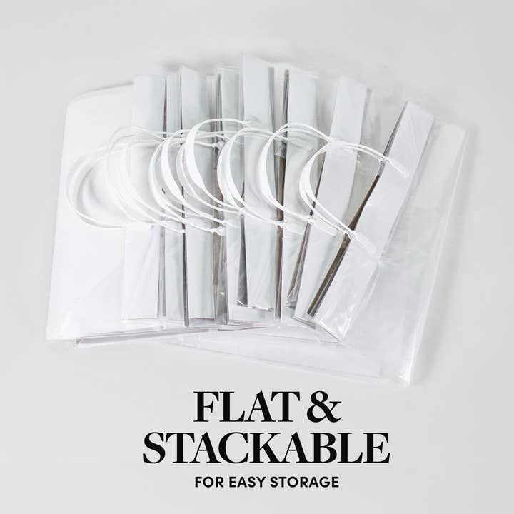 Jacobson - Wholesale Gift Bag - 100PK - Clear Plastic Carry Out Bags - Floral Supplies3