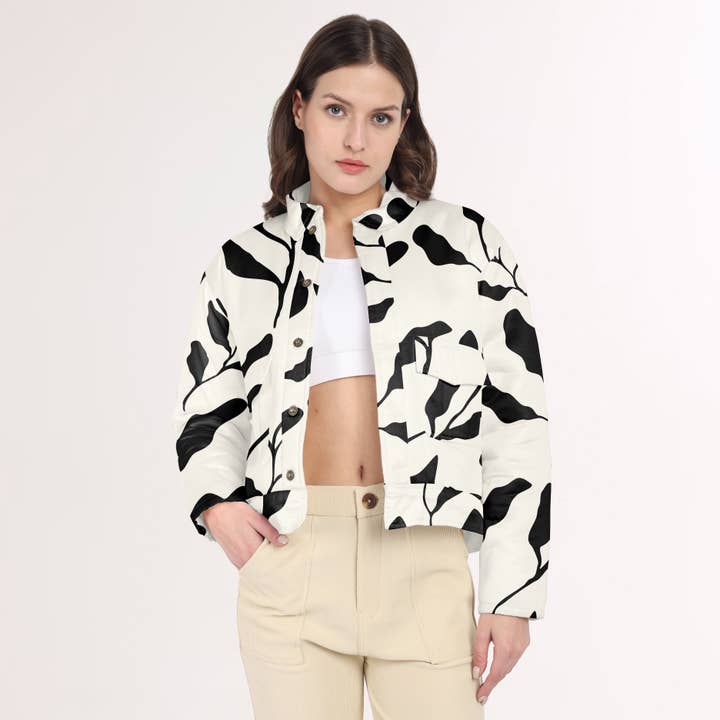 Leafy Bough quiltet jakke for engroshandel hos The Cozyy Affair