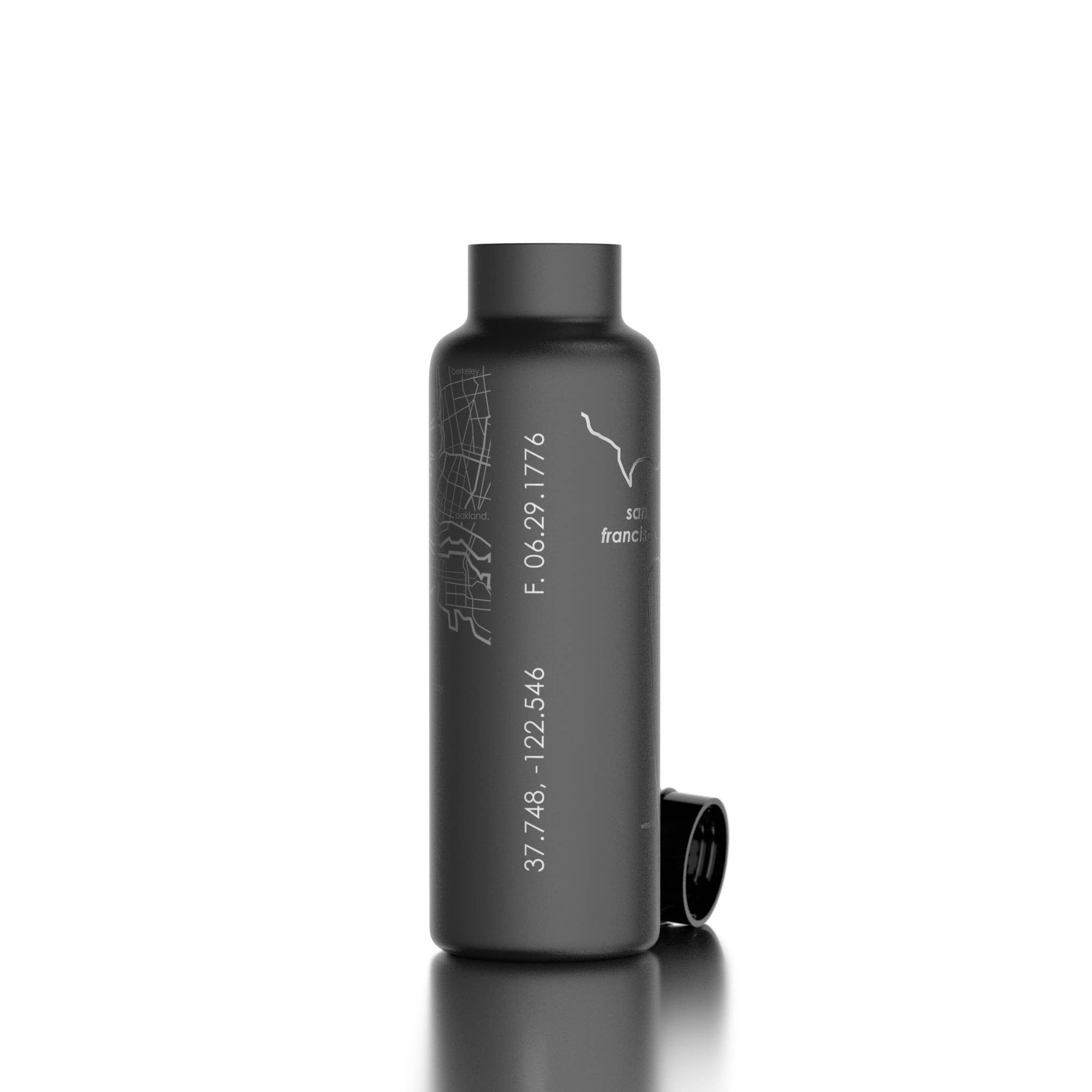 Well Told - Wholesale Water Bottle - San Francisco, CA City Map - Super Bowl - 21 oz Water Bottle13