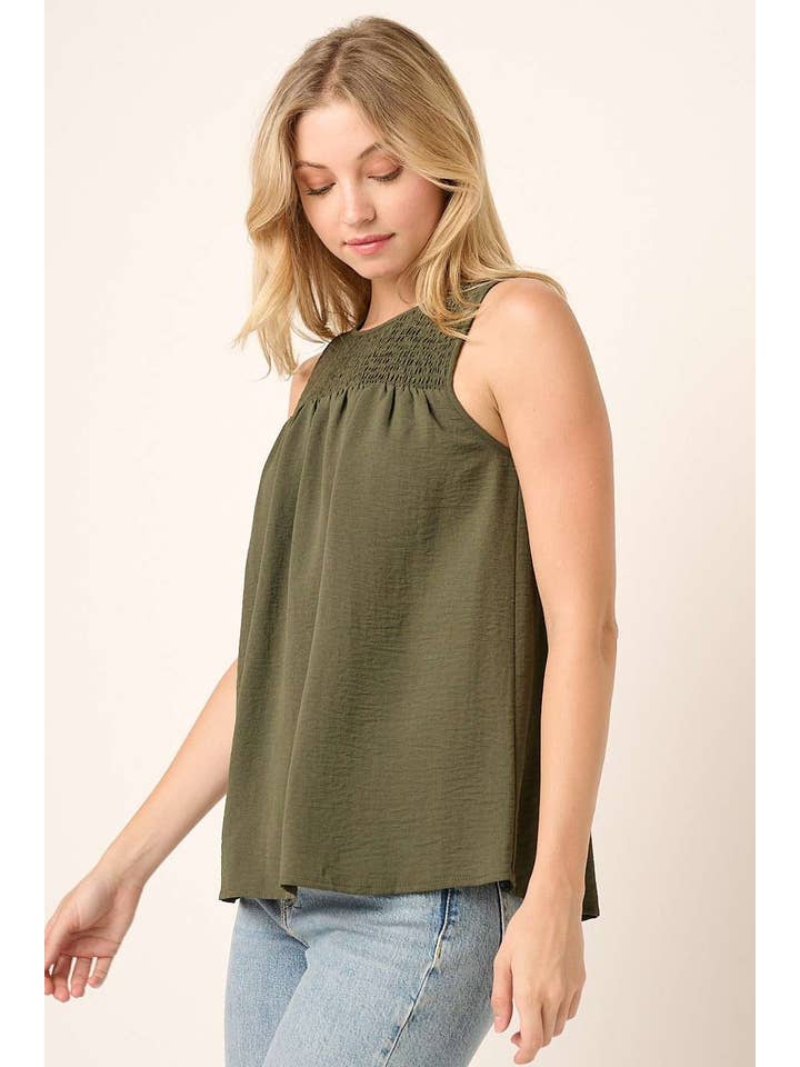 mittoshop - Wholesale Blouse - Women's - AIRFLOW SMOCKED YOKE SLEEVELESS BLOUSE13