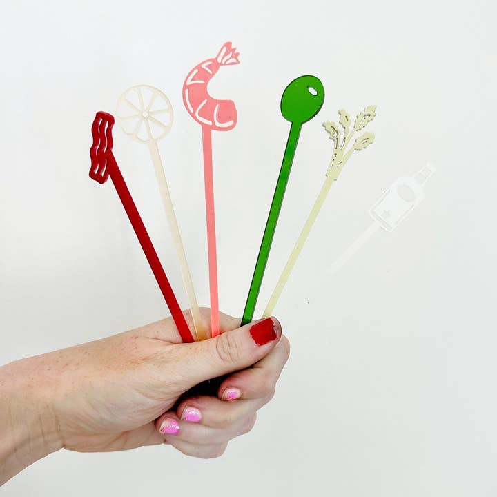 Lucky Lemon Paper Co. - Wholesale Drink Stirrer - Bloody Mary Stir Stick Set2