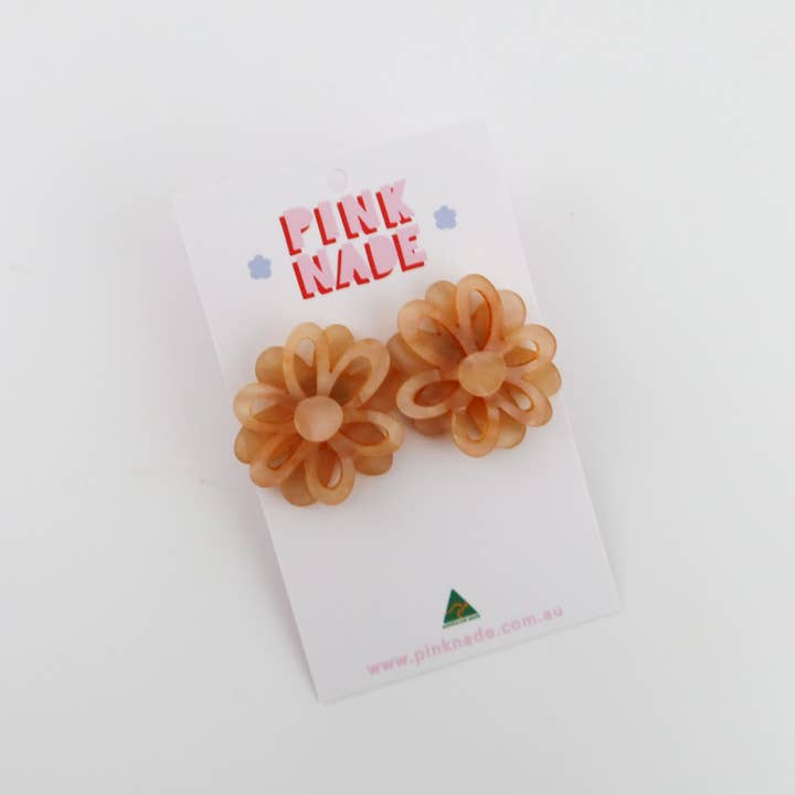 Pink Nade - Wholesale Stud/post earrings - Dahlia Flower Statement Stud3