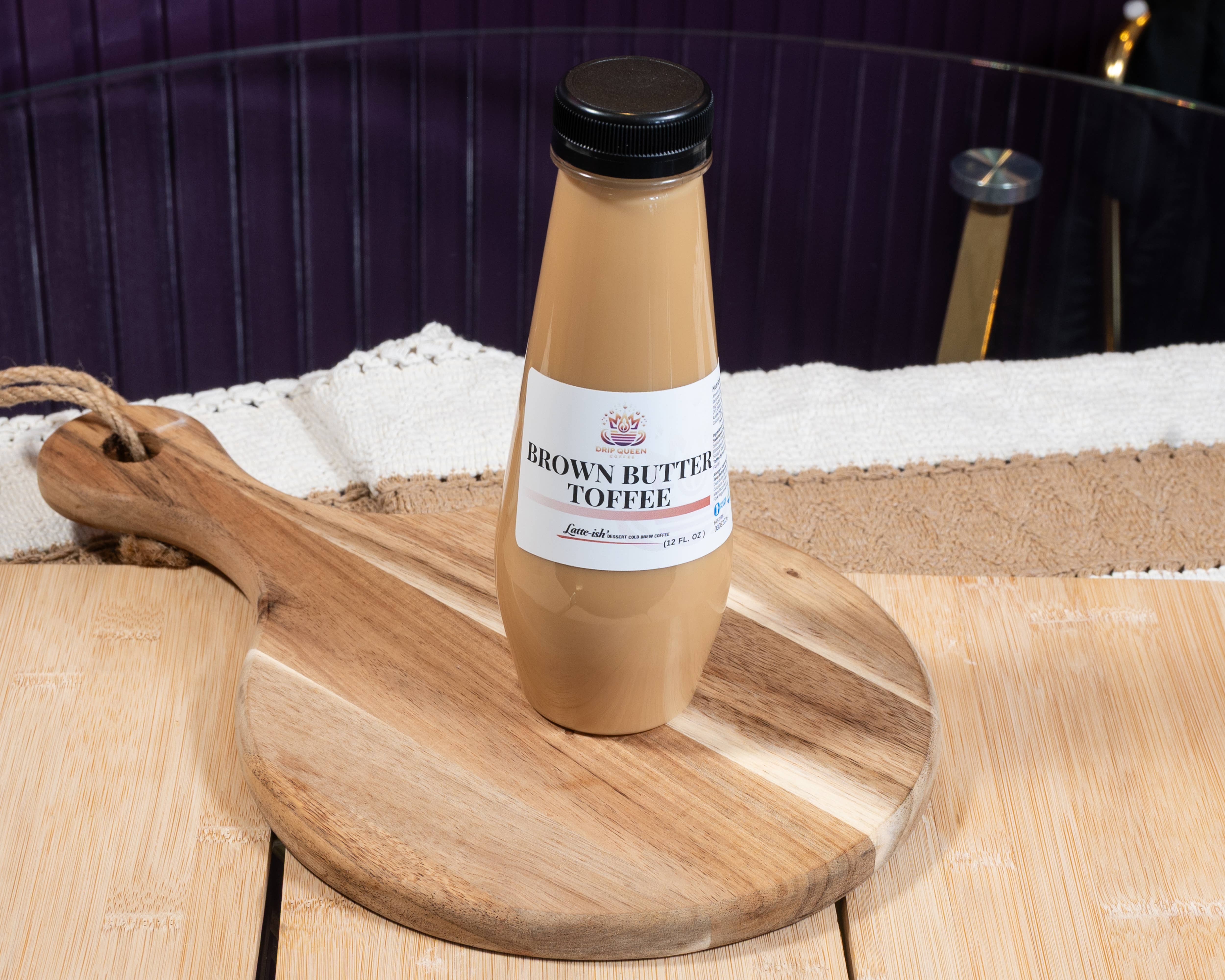 Drip Queen Coffee - Wholesale Iced Coffee/Cold Brew - Latte-ish Brown Butter Toffee Cold Brew Coffee 12/12oz4