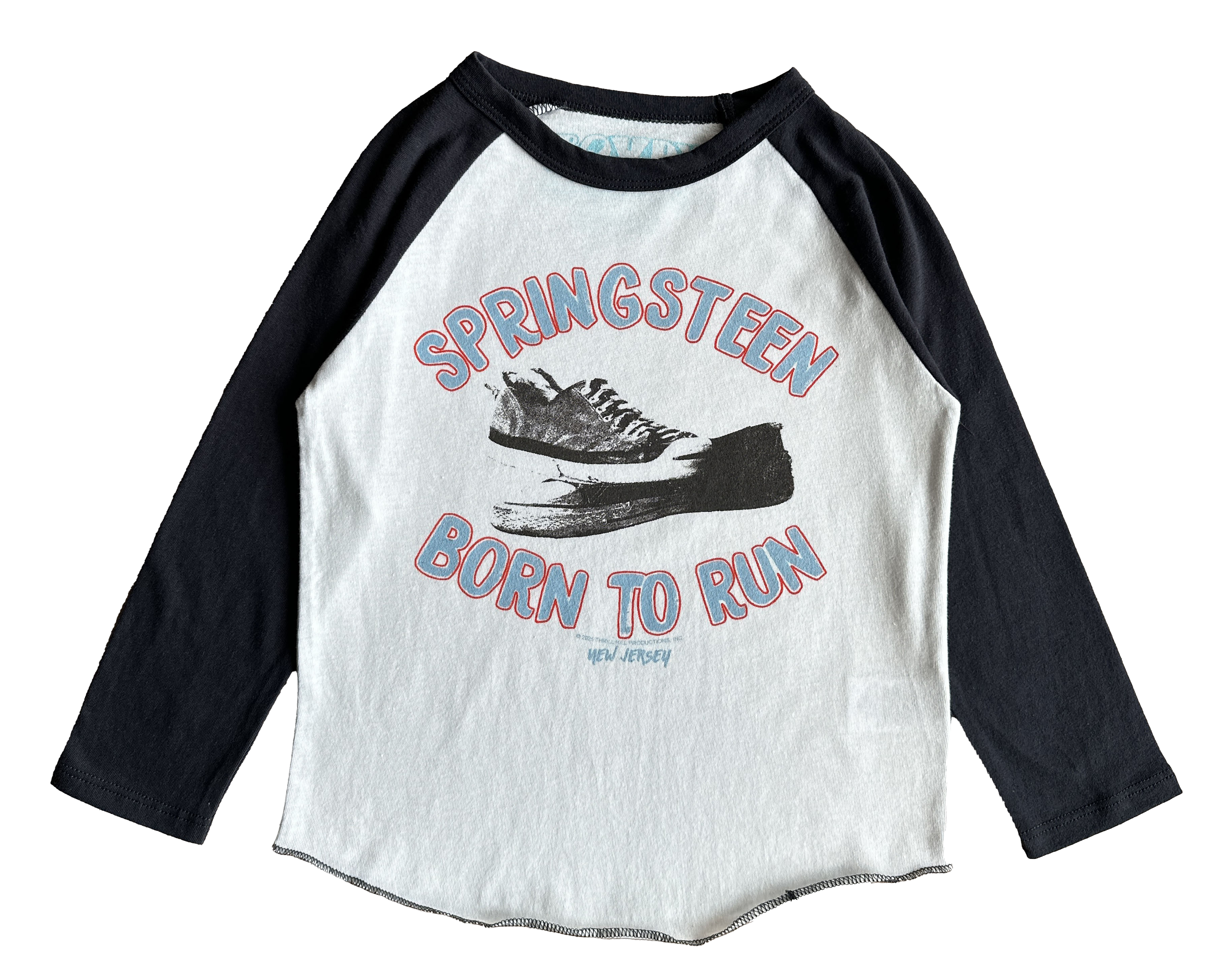 Rowdy Sprout - Wholesale T-shirt met zeefdruk - Kinderen - Springsteen Born To Run Gerecyclede Raglan0