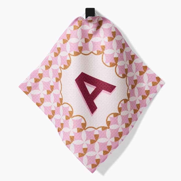 Geometry - Wholesale Dishcloth - Geometry Monogram Tile Dishcloth Set