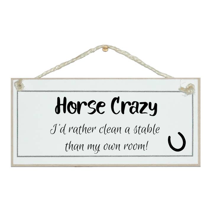 Crafty Clara – wholesale Skylt – Häst galen... ren en stabil häst tecken