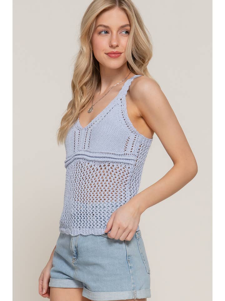 Active Basic | Active USA – Engroshandel Tanktop – Kvinder – Ærmeløs V-hals Hæklet Forårssweater11