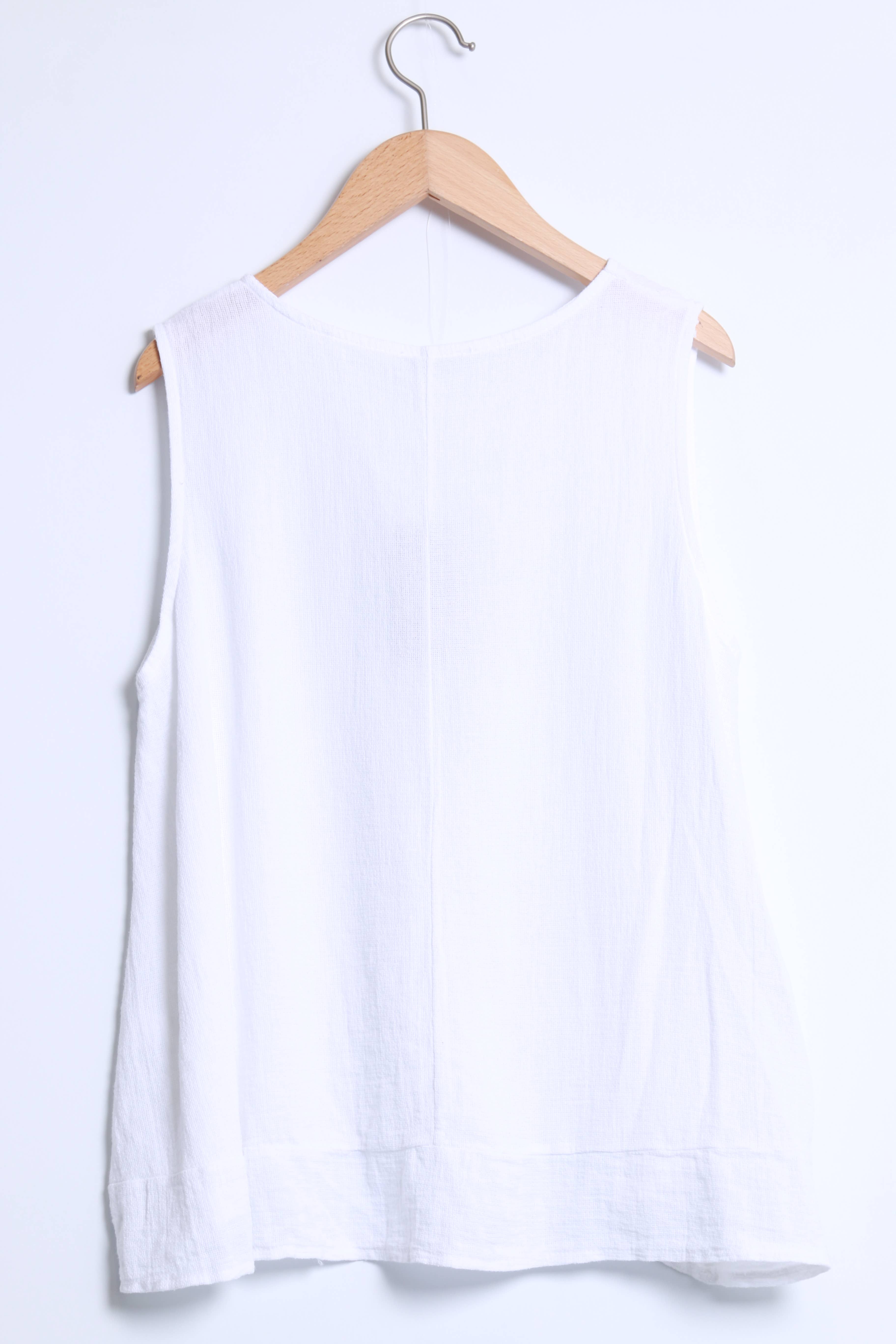 Shyloh - Vendita all'ingrosso Camicetta - Donna - Top ampio senza maniche in lino cotone 158189