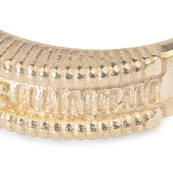 PLATADEPALO - Wholesale Multi-Stone Ring - Gold-plated bronze ring with brown zircons2