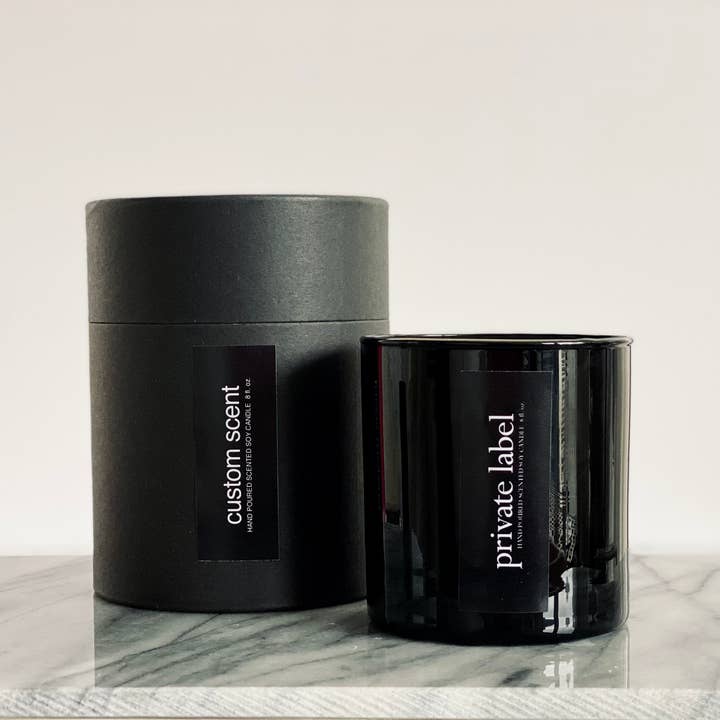 Atelier 880 - Wholesale Jar/Filled Candle - Private Label Custom Candles | Black Glass in Gift Box1
