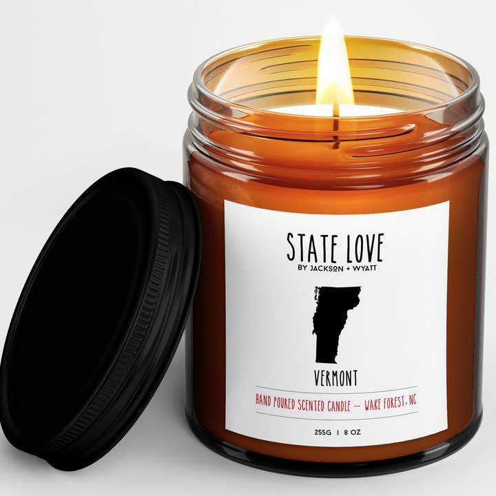 Hand gegoten Vermont geurkaars voor wholesale door Jackson + Wyatt