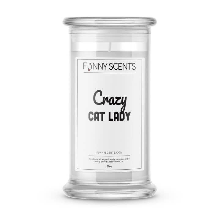 Lustige Kerzen der verrückten Katzenlady für den Großhandel von JewelryCandles.com