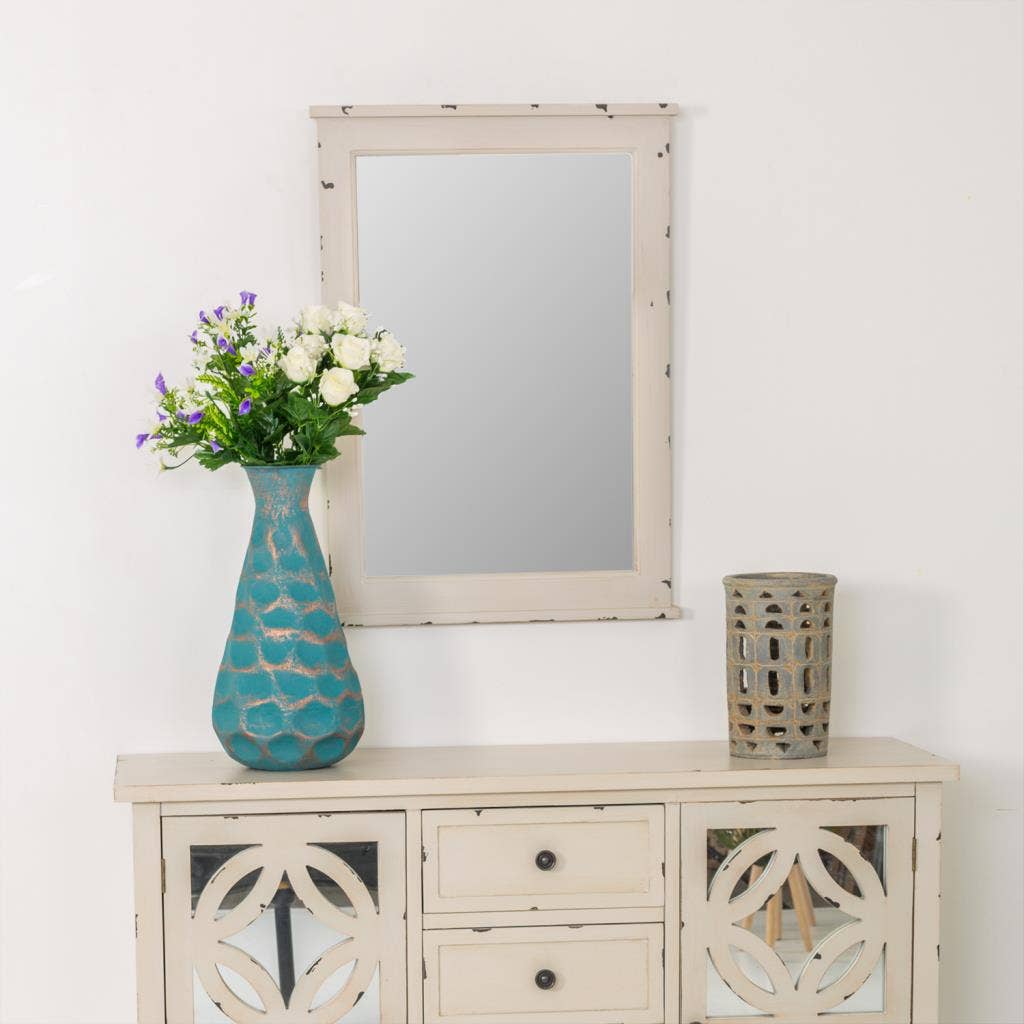 Creaciones Meng - Wholesale Wall Mirror - White wooden wall mirror1