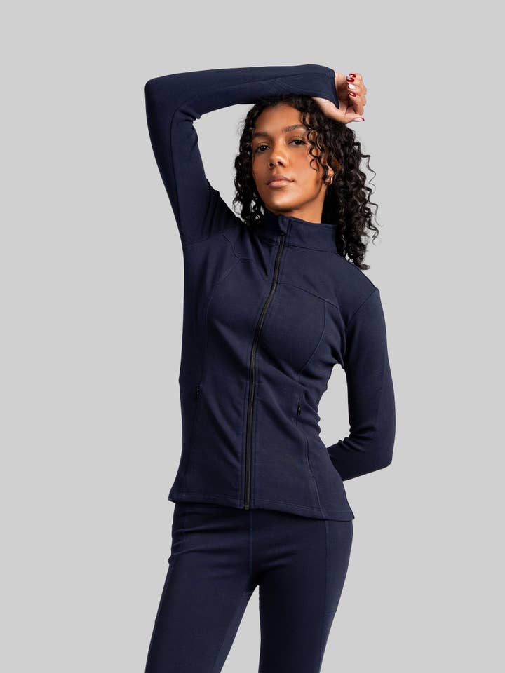 Happy Earth - Wholesale Athletic Jacket - Women's - PlantTec™ Organic Contour Jacket | Ocean1