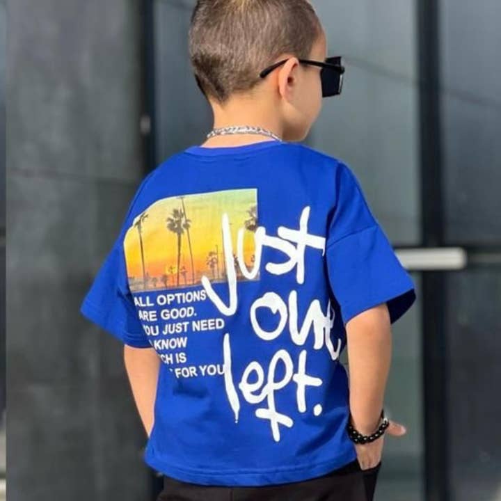 Blue Graffiti Bro Boys Jogger Set for wholesale on Faire