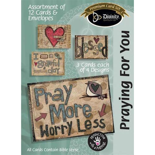 Boxed Cards: Praying For You, Pray More for wholesale by Divinity Boutique