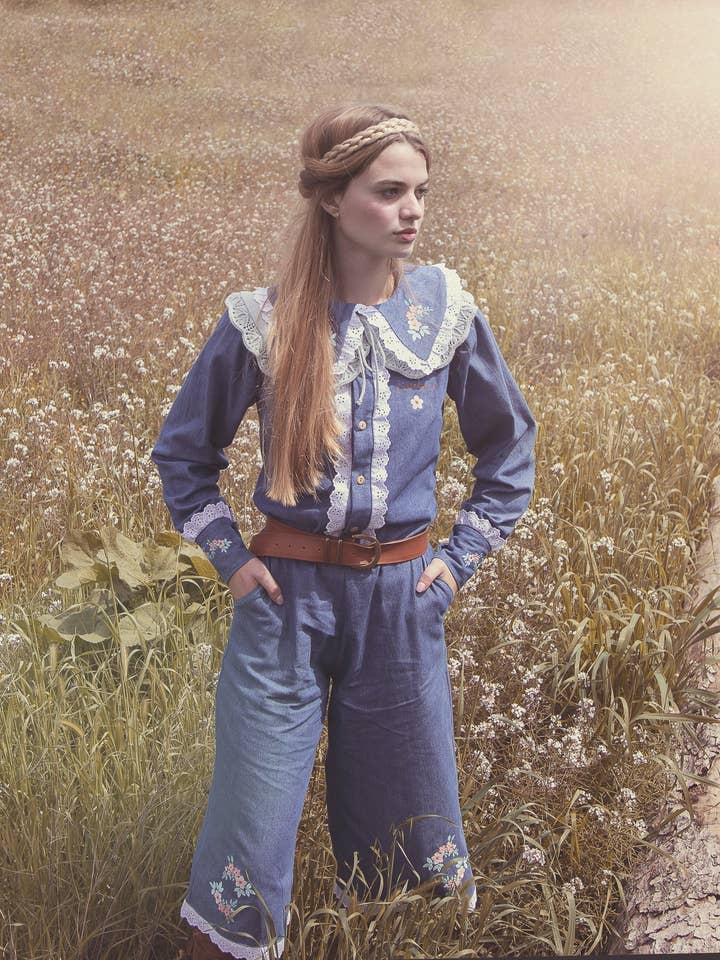 nora norita nora - Wholesale Jeans - Women's - DN Annie Embroidered Denim Playsuit0