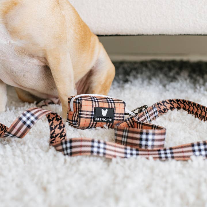 Frenchie – wholesale Bajspåseautomat – Frenchie Poo Väska Hållare - Tan Tartan7