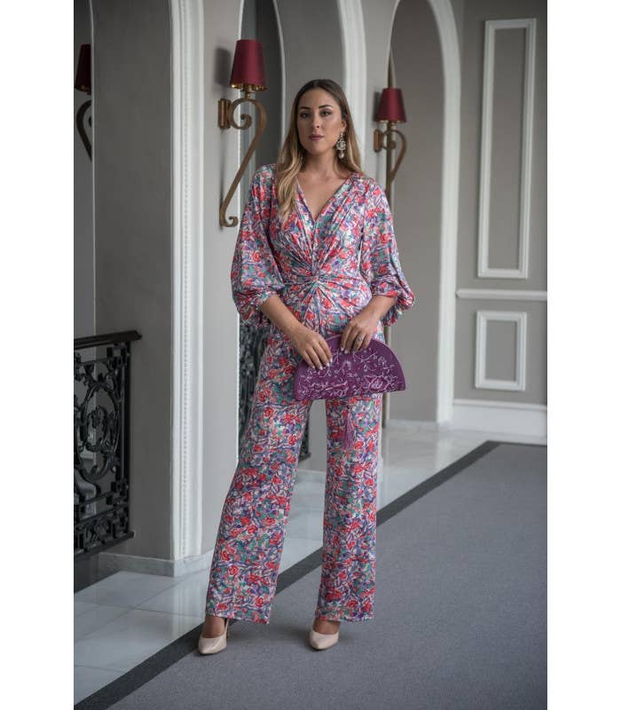  REF  KAHYRA NUDE CORAL WATERCOLOR JUMPSUIT for wholesale on Faire0