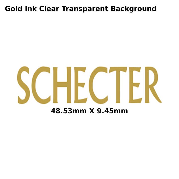 Calcomanía Schecter para guitarra con el logotipo 308B para venta al por mayor de Luthier decals