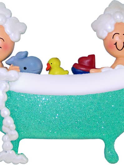 Babies in Tub: 2 Children for wholesale by Ornament Central