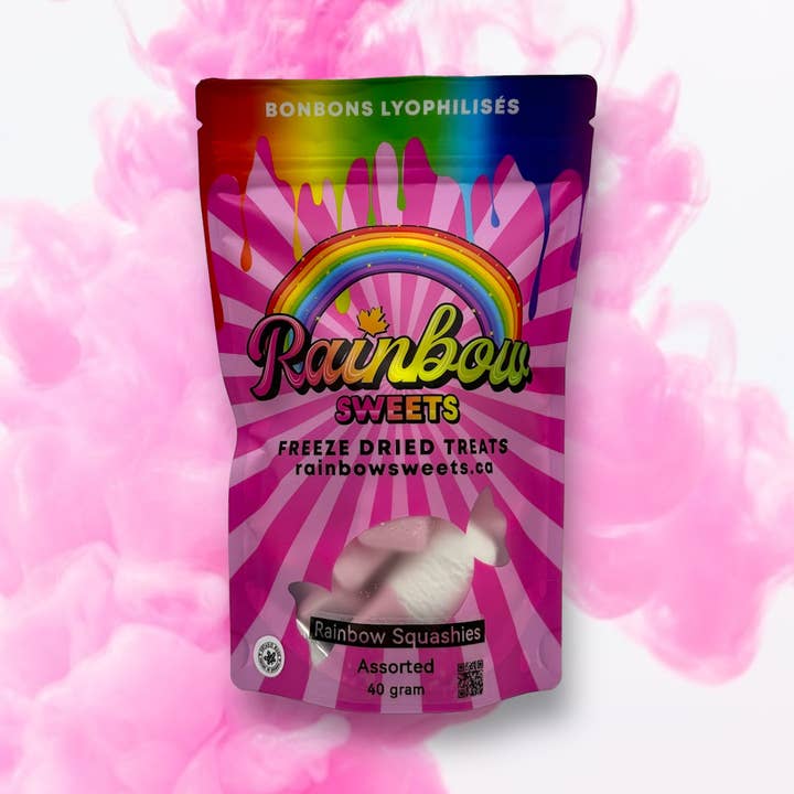 Rainbow Sweets - Wholesale Marshmallow - Freeze Dried Rainbow Squashies0