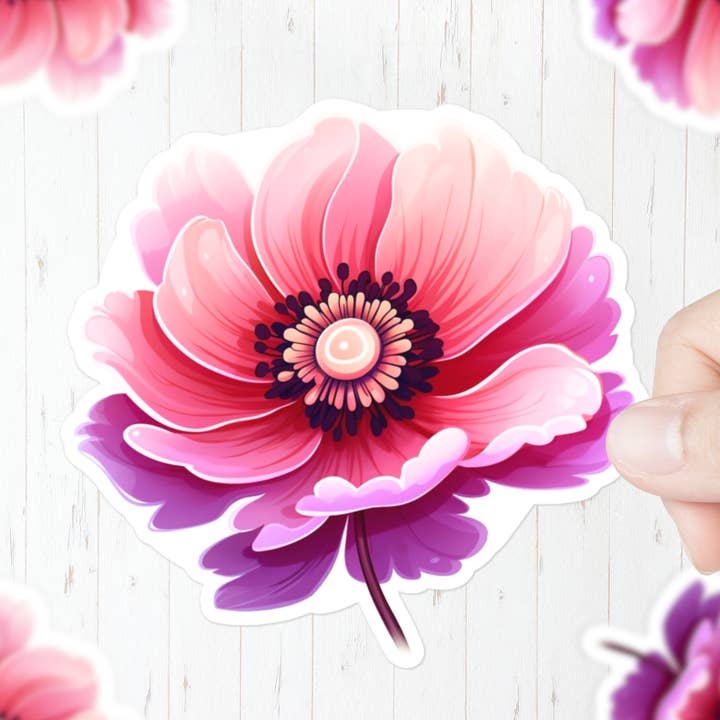 Adesivo fiore anemone per la vendita all'ingrosso da parte di Mystical Clarity
