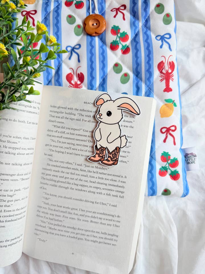COWBOY BUNNY MAGNETIC BOOKMARK for wholesale by Dearest Little Hope