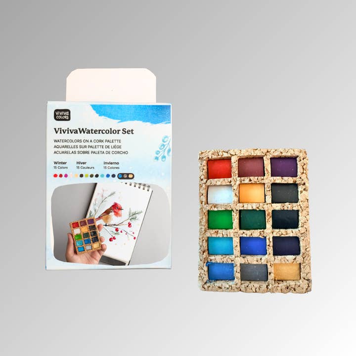 Viviva Winter Pans - Mini Palette | 15 colors| NEW LAUNCH and other Purchase Wholesale mini paint sets. Free Returns & Net 60 Terms on Faire trending on Faire.