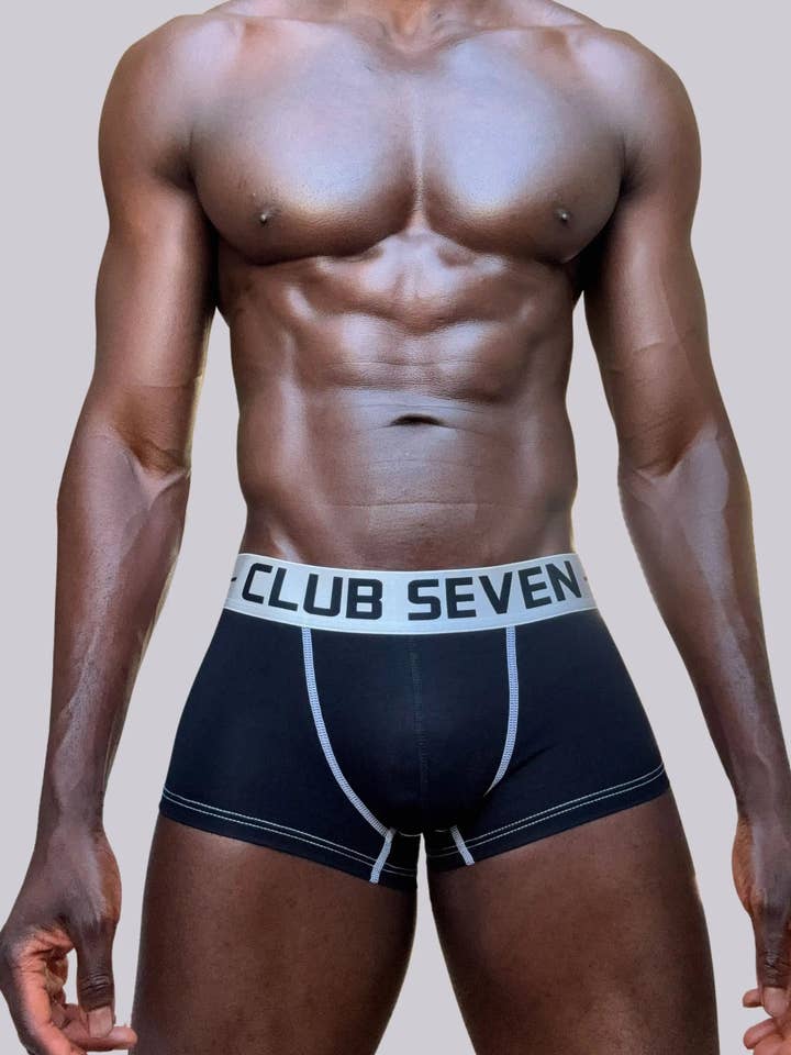 LUXE Cotton Black Trunks for wholesale by Club Seven Menswear