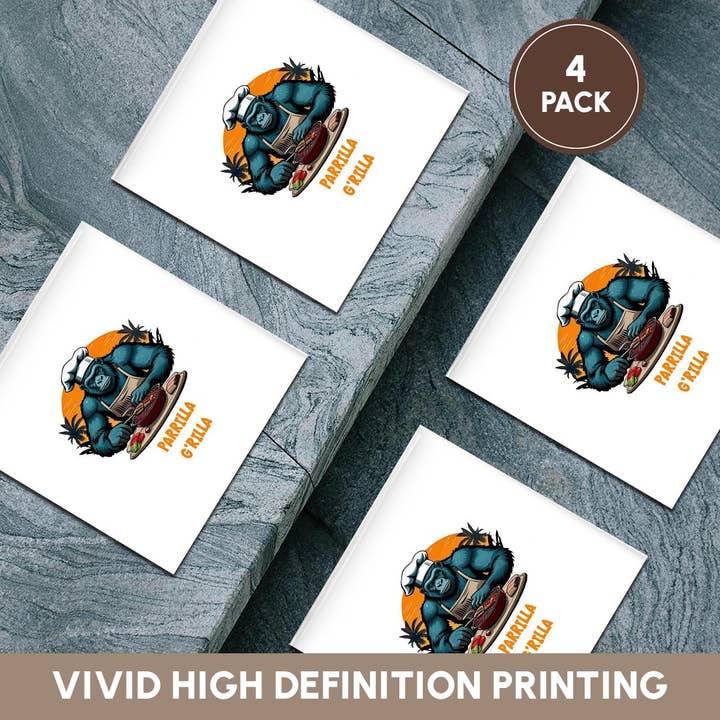 3dRose - Wholesale Coasters - 3dRose, Parrilla Grilla Master BBQ Griller Fun Pun, Coaster5