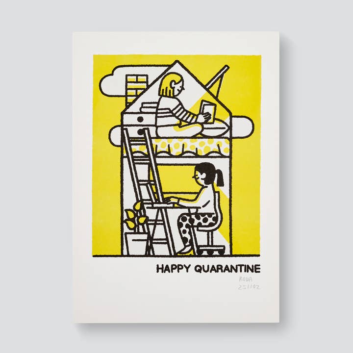 RODA - Wholesale Art Print - Happy Quarantine Riso Print0