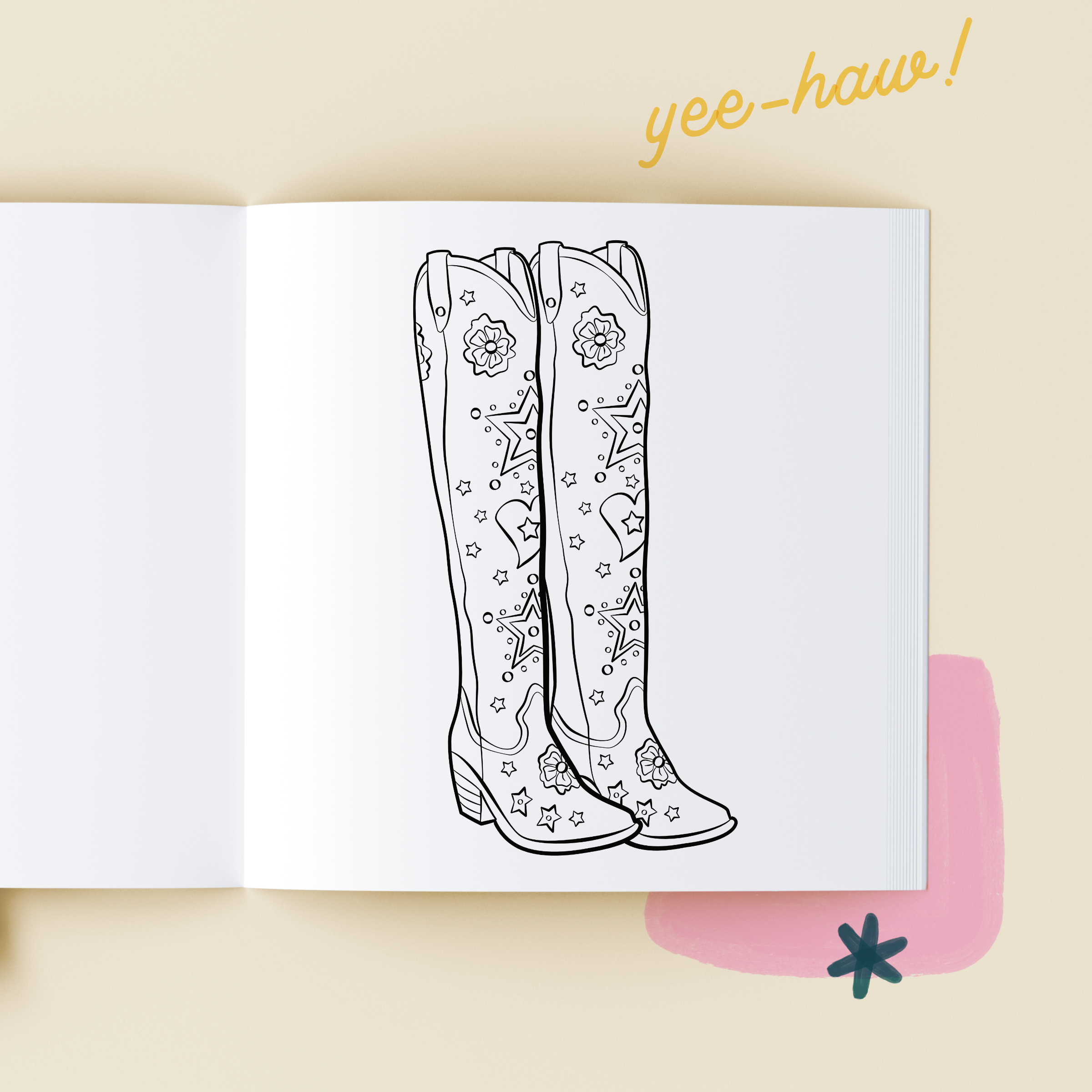 Middlefork & Co. - Wholesale Coloring & Activity Book - Adult - Western Darlin': Carefree Coloring Book for Adults & Teens4