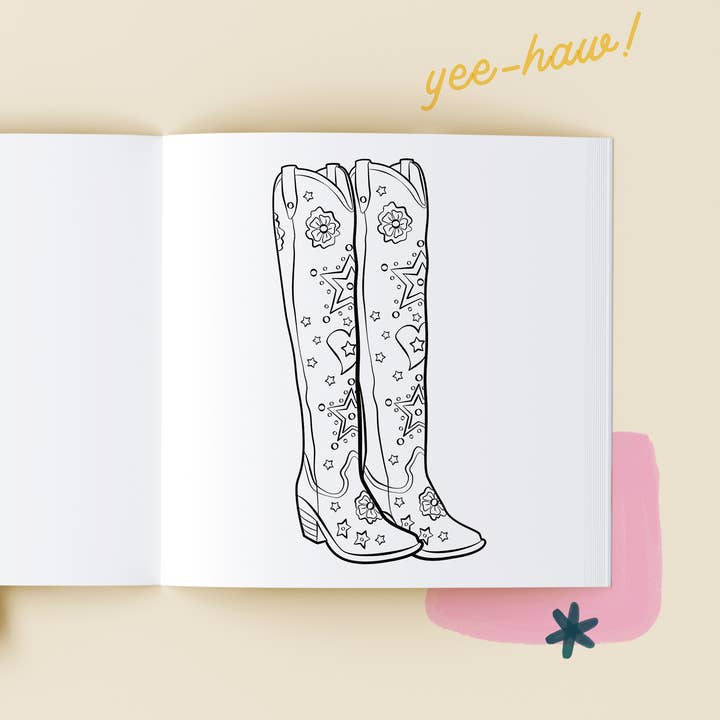 Middlefork & Co. - Wholesale Coloring & Activity Book - Adult - Western Darlin': Carefree Coloring Book for Adults & Teens4