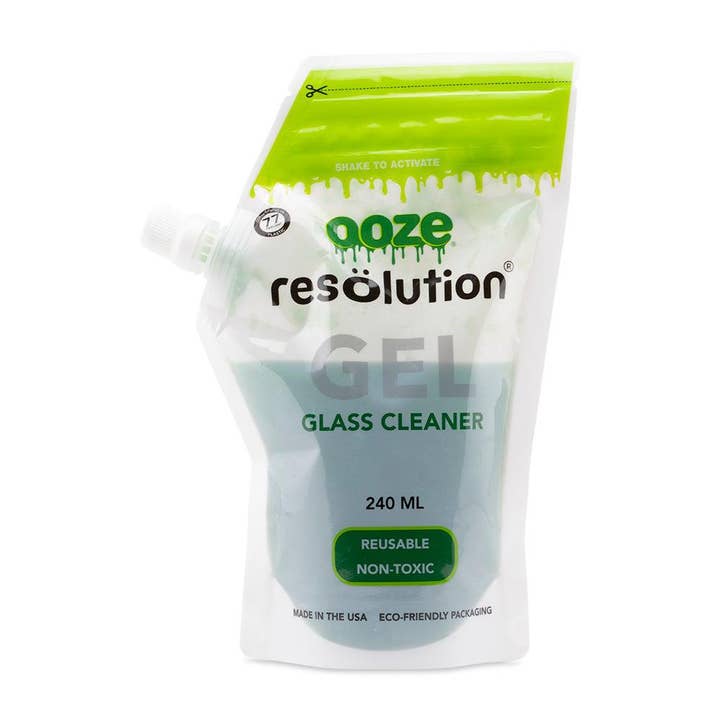 Ooze Resolution Gel Glass Cleaner - 240ml - Green for wholesale by Cannatron