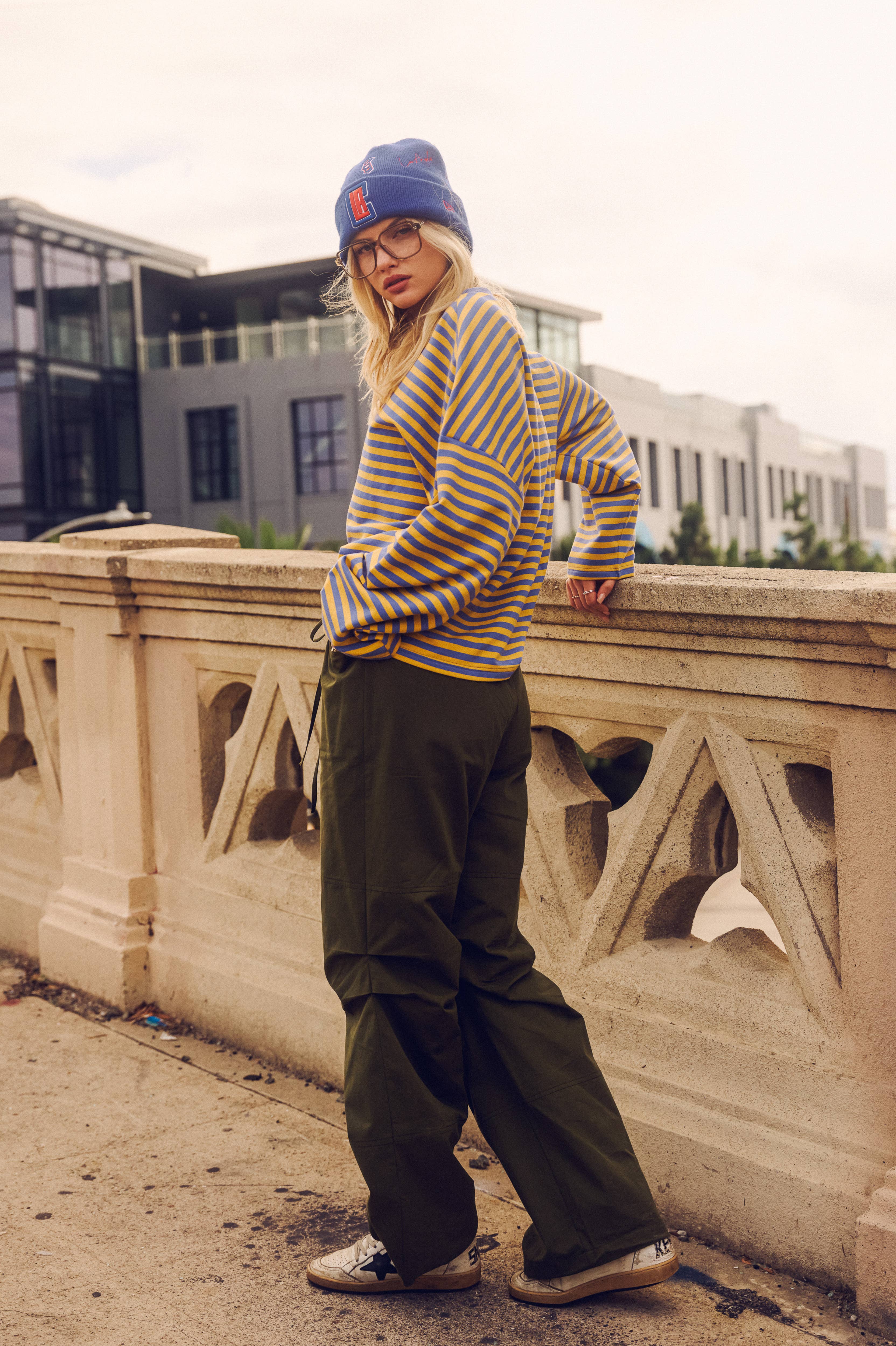 Mimosa - Wholesale Knit Top - Women's - Striped Terry Oversized Long Sleeve Top17