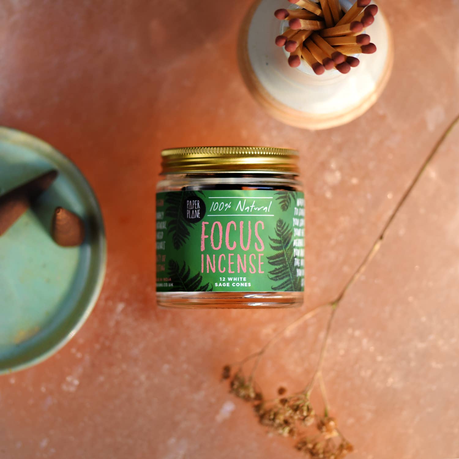 Paper Plane - Wholesale Incense - Focus Incense Jar of Incense Cones - plant based, vegan6