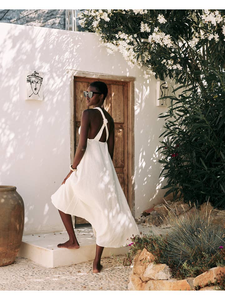 Bruna - Wholesale Dress - Women's - Roxi Ivory Dress · Beach ·1