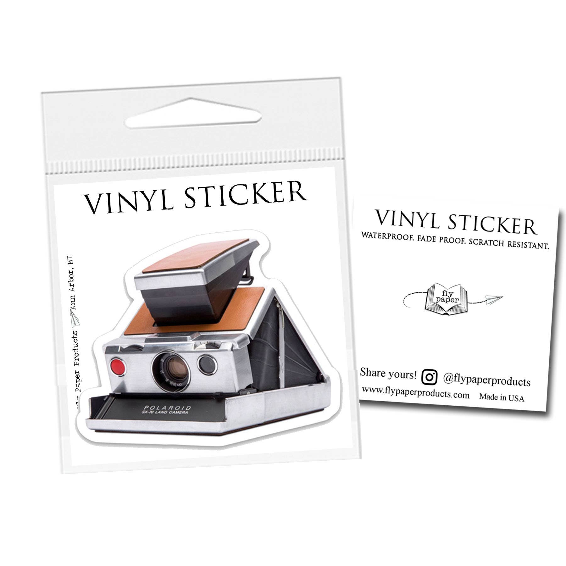 Fly Paper Products - Wholesale Sticker - Vintage Polaroid Camera Vinyl Sticker0