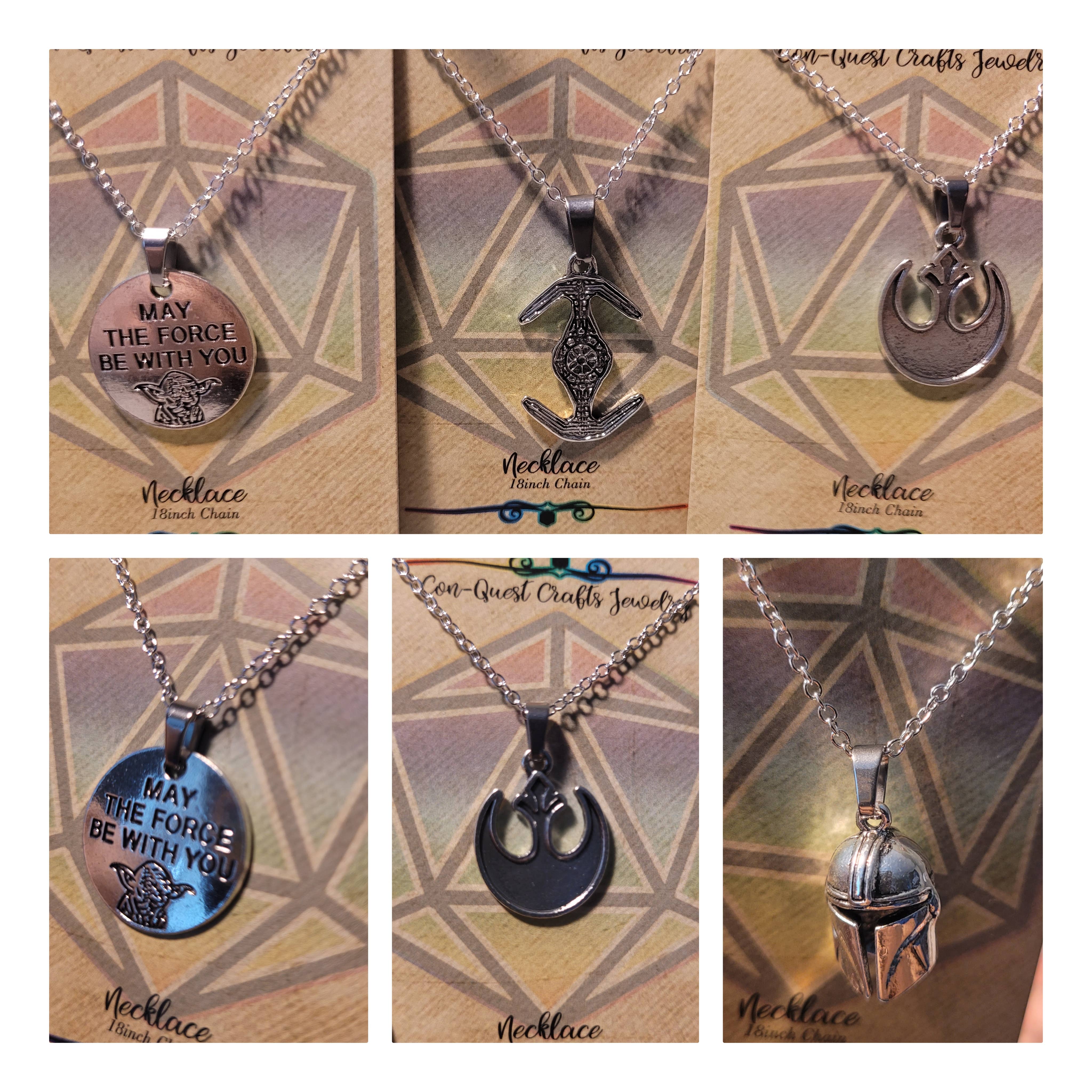 Con-Quest Crafts – wholesale Dangle earrings – Sci-Fi Star Wars Inspired Earrings Necklaces & Zipper Pulls7