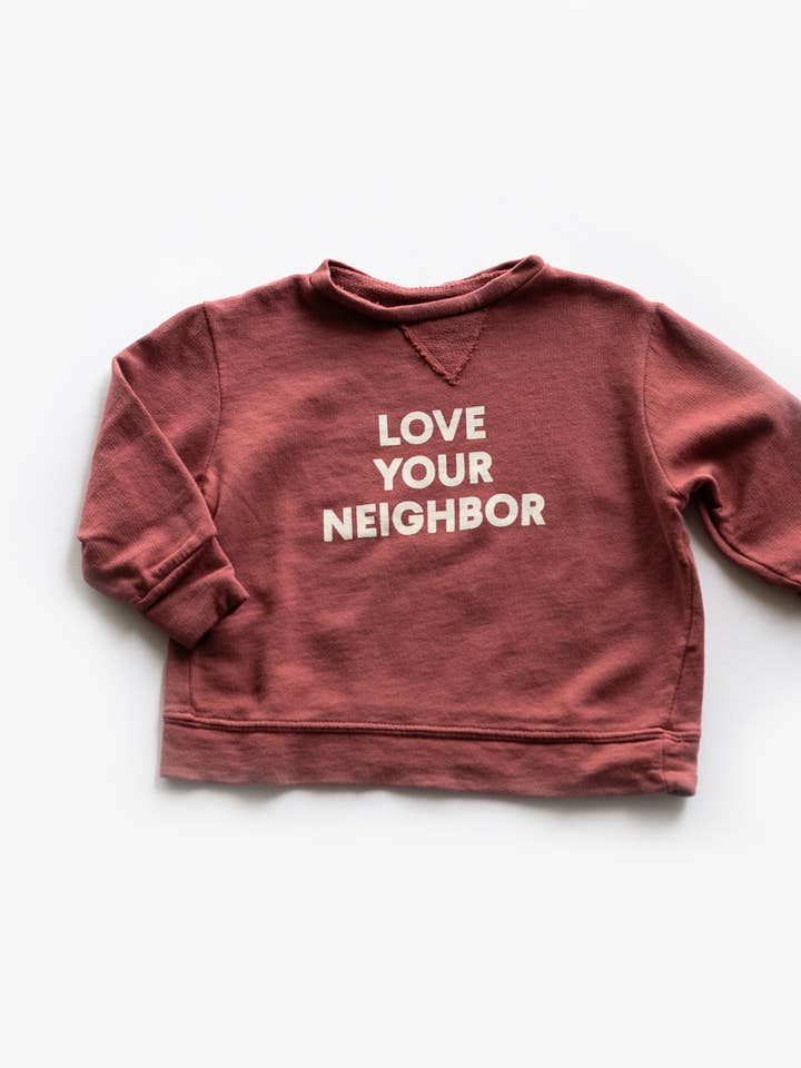 Love Your Neighbor - Sudadera para niño para venta al por mayor de Modern Burlap