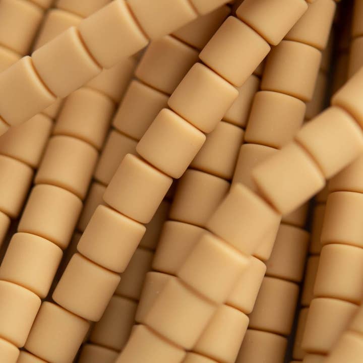 Cara & Co Silicone Craft Supply - Wholesale Beads - Polymer Clay Cylinder Heishi Bead Strands