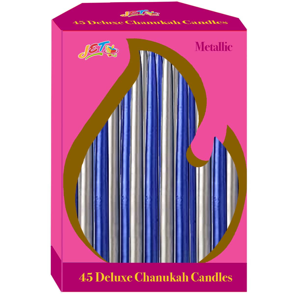 Gold #082-SB Metallic Chanukah Candles (Silver & Blue) for wholesale on Faire0