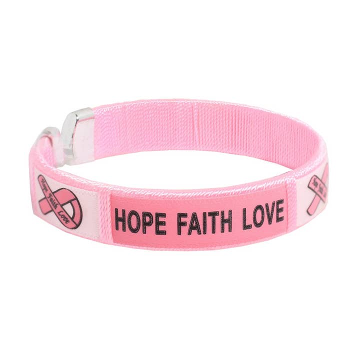 The Awareness Company - Wholesale Bangle Bracelet - 25 Pack Breast Cancer Awareness Bangle Bracelets